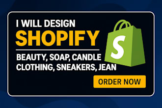 design shopify beauty soap candle clothing sneakers jeans dropshipping website