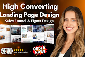 build sales funnel in clickfunnel, figma design, gohighlevel landing page design