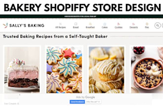 design bakery shopify store bakery bakery website cake website cookies store
