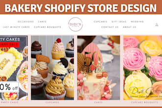 design bakery shopify store cake website cookies store bakery shopify website