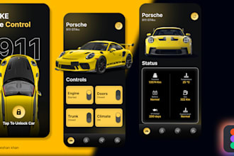 design a luxury car dashboard uiux