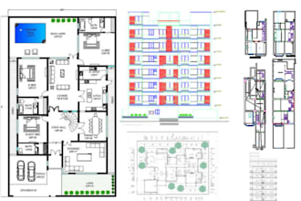 create architectural and civil working drawing in auto cad
