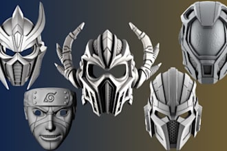 custom 3d cosplay 3d mask cosplay helmet armor cosplay weapon for 3d printing