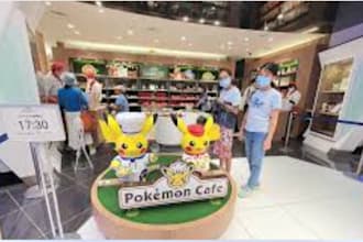 do team pokemon fakemon anime trainer cafe tokyo mascot