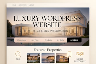 design a luxury real estate website with idx and mls integration