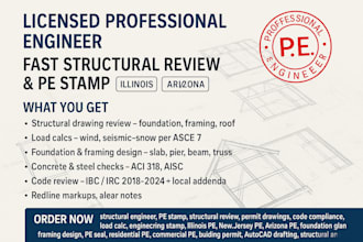 city permit, pe stamp, review plan, illinois, new jersey, arizona, site plan