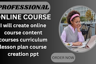 create online course content courses curriculum lesson plan course creation ppt