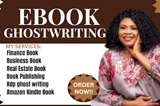 kdp ebook ghost writer, real estate personal finance business book ghostwriting