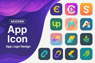 design tech, crypto, saas, website, ai and app icon logo with free favicon