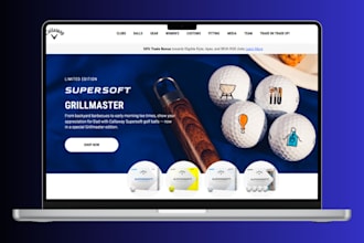 design golf website golf shopify store golf accessories gym website dropshipping