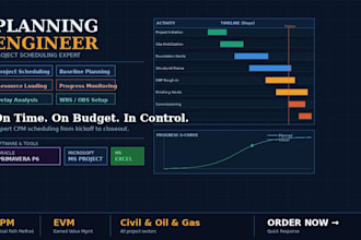 create professional primavera p6 project schedules, wbs and baseline