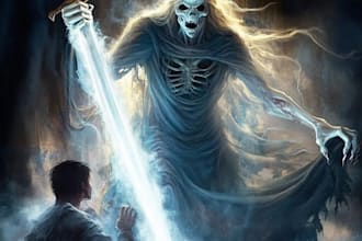 design a fantasy horror character art based on your idea