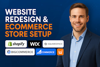 squarespace godaddy wix redesign carrd website shopify bigcommerce ecwid store