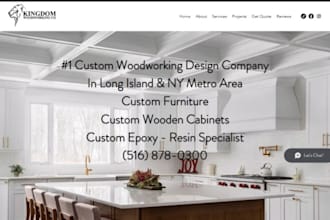 do wordpress wix squarespace carpentry woodwork kitchen carpentry website