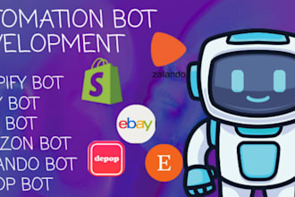 develop amazon bot, bestbuy bot, esty bot, walmart bot, shopify bot