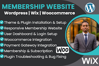 build paywall membership website woocommerce subscription wix membership website