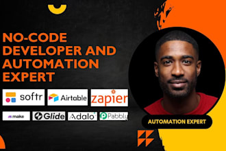 build no code apps, softr, adalo, glide, airtable, zapier, client portals