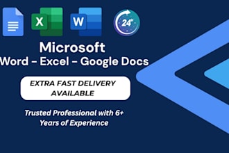 format word documents, excel and google spreadsheets
