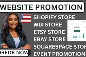 do website promotion for shopify wix etsy ebay squarespace printify to top blog