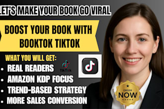 do viral booktok promotion for your amazon kdp book and ebook promotion