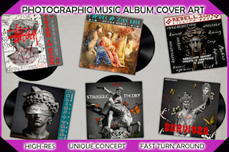 design any photographic style album cover art,  music artwork