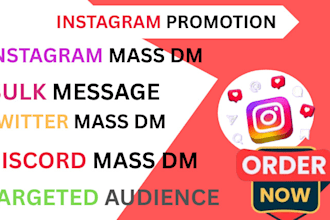 do instagram mass dm, facebook mass dm,twitter mass dm, discord mass dm bulk sms