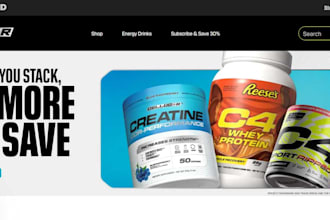 build health supplement website nutrition vitamin supplement shopify store