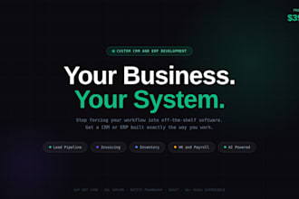 build a custom CRM or erp system using asp net core and sql server