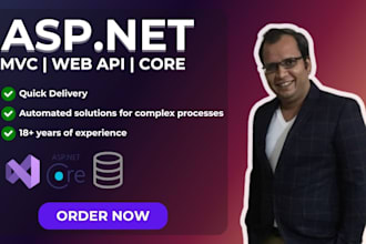 build custom web applications using asp net mvc, core, web api, entity framework