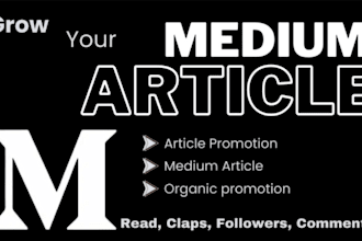 organically viral medium article promotion, medium followers, medium promotion