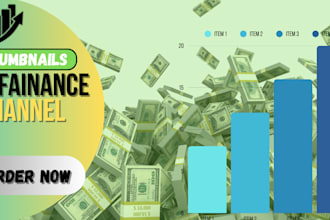 finance channel thumbnail and youtube cover thumbnail