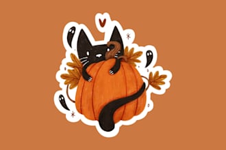 do amazing custom die cut sticker design