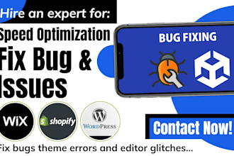 fix shopify wix wordpress SEO website speed optimization pagespeed bug issues