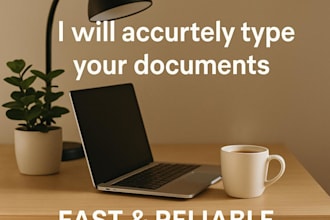do fast typing and retype scanned or handwritten documents