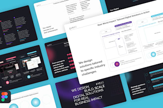design a clean and modern business presentation in figma