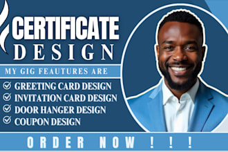 design certificate greeting card invitation door hanger coupon voucher design