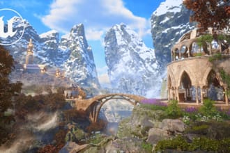 create unreal engine environments, terrain levels and worlds