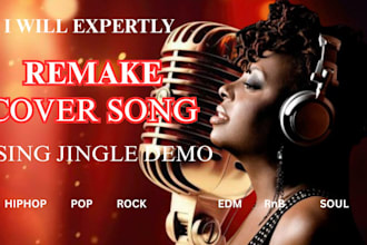 be powerful female singer remake cover songs sing demo jingle for any genre