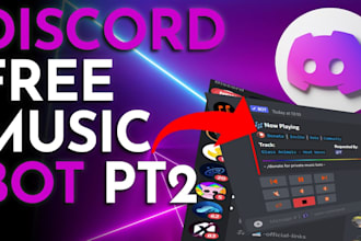 build telegram music bot, youtube music bot, discord music bot, streaming bot