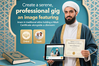officiate your online nikah ceremony and provide certificate