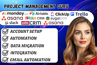 setup monday crm clickup trello automation suite crm sugarcrm slack airtable