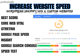 speed up your wordpress shopify or wix website for faster loading, upgrade SEO