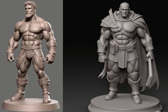 sculpt 3d model 3d character action figure 3d toys in zbush for 3d printing