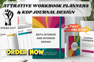 flawlessly design notebook cover journal planner dairy workbook for amazon kdp