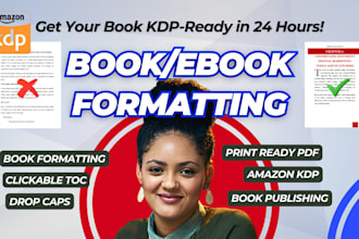 do book formatting for amazon kdp, paperback kindle formatting and cover design