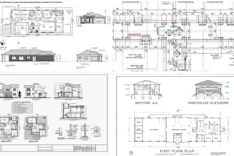 draw city permit blueprints, mep, framing plans, foundation, structural drawings