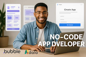 do saas marketplace, adalo, web app, mobile user friendly app using bubble io
