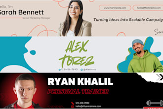 design professional linkedin, facebook, and youtube banners