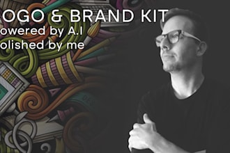 create a modern logo and branding kit for your startup or online business