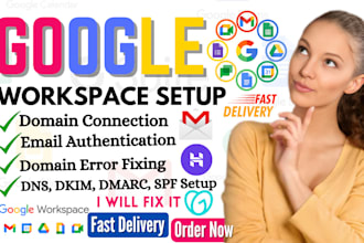 setup, fix, manage google workspace, email deliverability, g suite, dns records